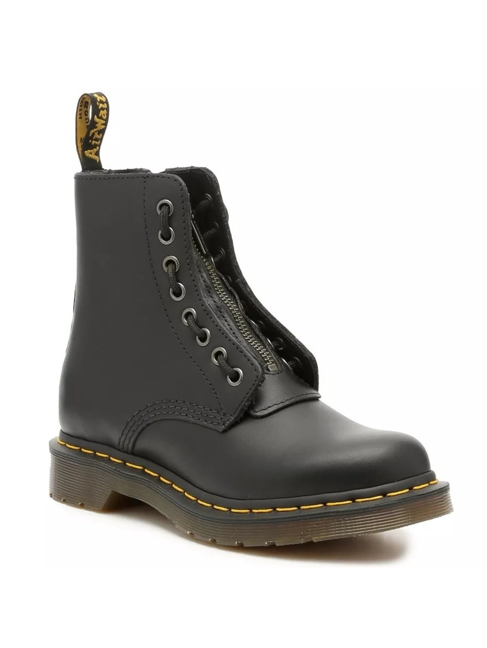 Dr. Martens Black Leather Moto Boots Retail $160